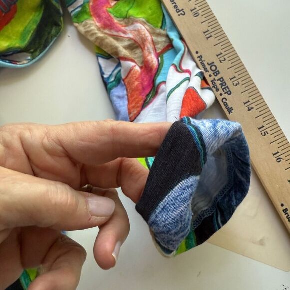 Chico's Colorful Tropical Print Knit top, Size Medium - Picture 3 of 9